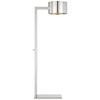 Larchmont Floor Lamp in Polished Nickel with Frosted Glass - Salisbury & Manus