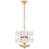 Leighton Small Chandelier in Soft Brass with Cream Tinted Glass - Salisbury & Manus