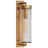 Liaison Large Bracketed Wall Sconce in Antique Burnished Brass with Crackle Glass - Salisbury & Manus