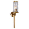 Liaison Single Sconce in Antique-Burnished Brass with Crackle Glass - Salisbury & Manus