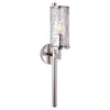 Liaison Single Sconce in Polished Nickel with Crackle Glass - Salisbury & Manus