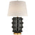 Linden Medium Lamp in Black with Linen Shade - Salisbury & Manus