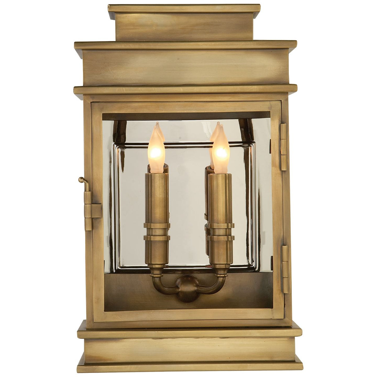 Linear Lantern Short in Antique-Burnished Brass - Salisbury &amp; Manus