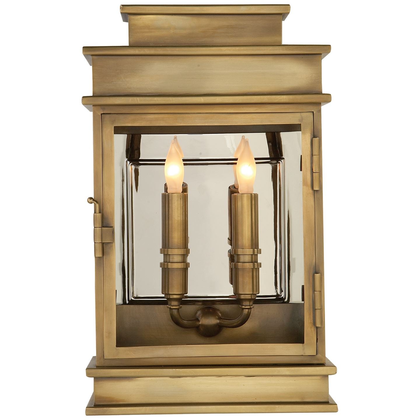 Linear Lantern Short in Antique-Burnished Brass - Salisbury & Manus