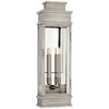 Linear Large Wall Lantern in Antique Nickel with Clear Glass - Salisbury & Manus