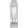 Linear Large Wall Lantern in Polished Nickel with Clear Glass - Salisbury & Manus