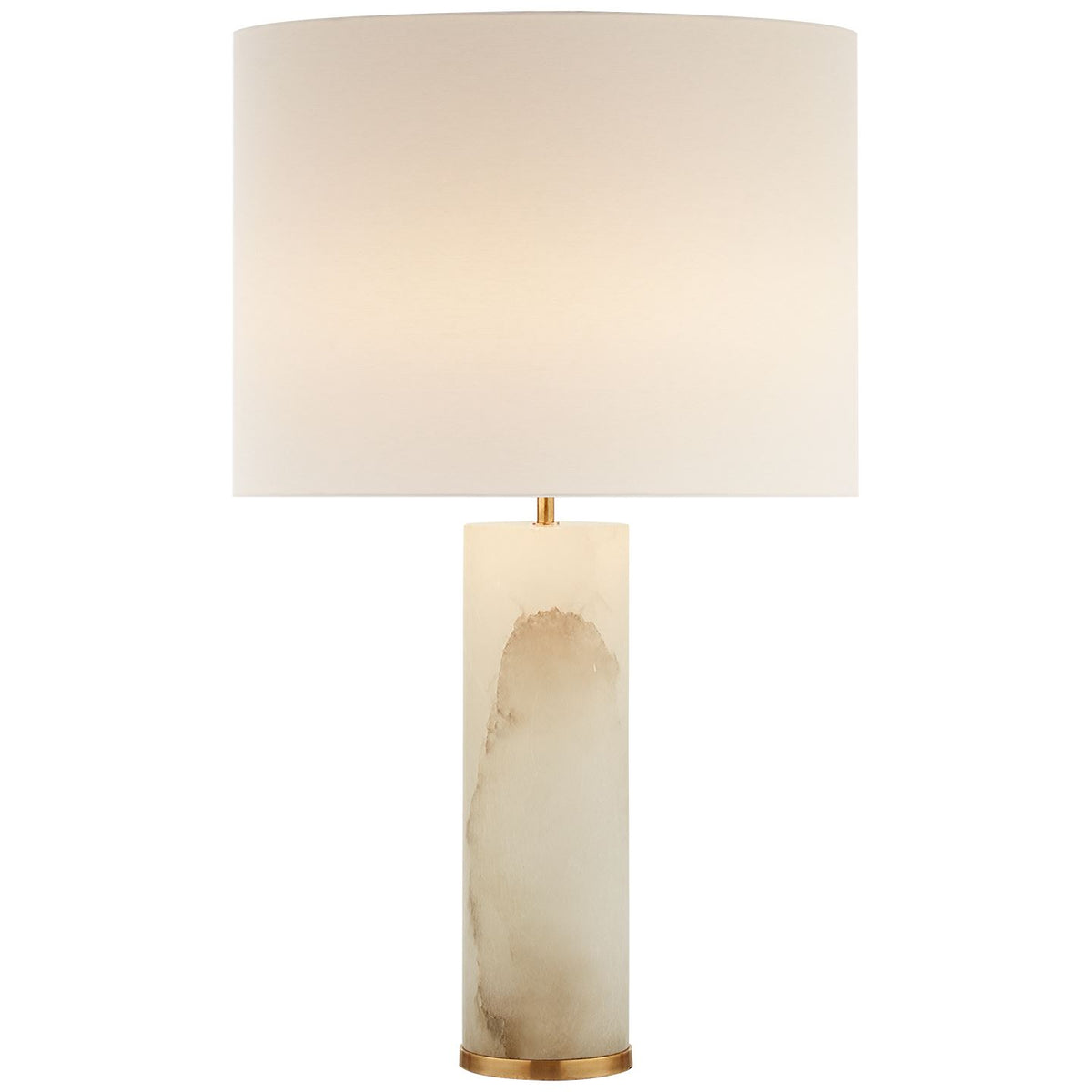 Lineham Table Lamp in Alabaster with Linen Shade - Salisbury &amp; Manus