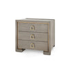 LIVELY 3-DRAWER SIDE TABLE, TAUPE GRAY