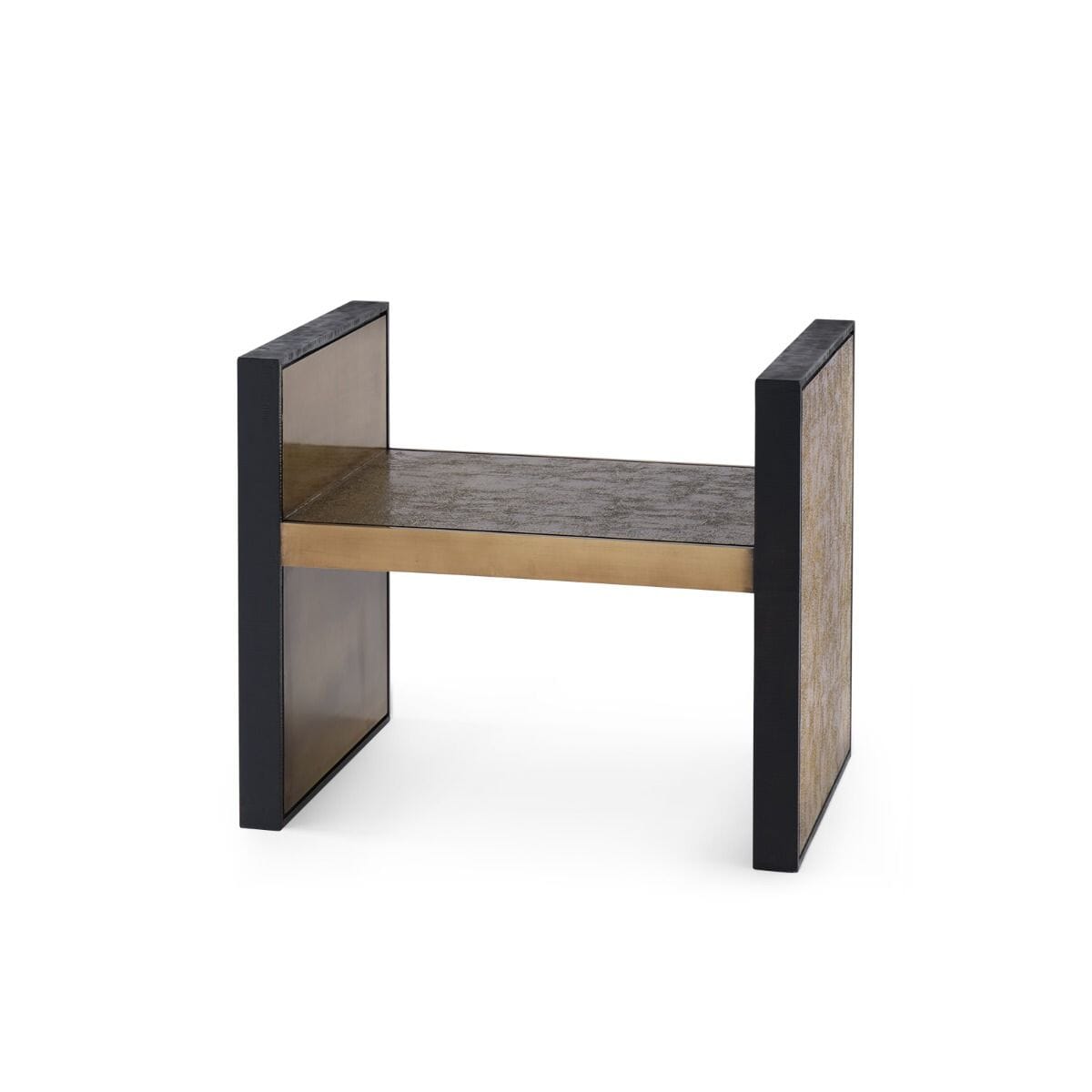 LOKI BENCH, ANTIQUE BRASS AND DARK BRONZE