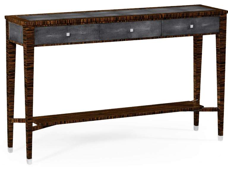 MACASSAR EBONY & ANTHRACITE SHAGREEN CONSOLE - Salisbury & Manus