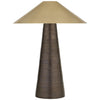 Miramar Accent Lamp in Crystal Bronze with Antique-Burnished Brass Shade - Salisbury & Manus