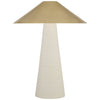 Miramar Accent Lamp in Porous White with Antique-Burnished Brass Shade - Salisbury & Manus