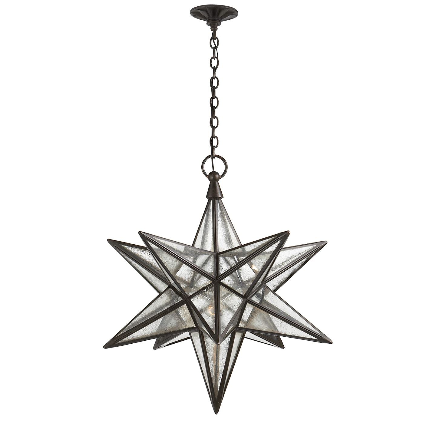 Moravian Large Star Lantern in Aged Iron - Salisbury & Manus
