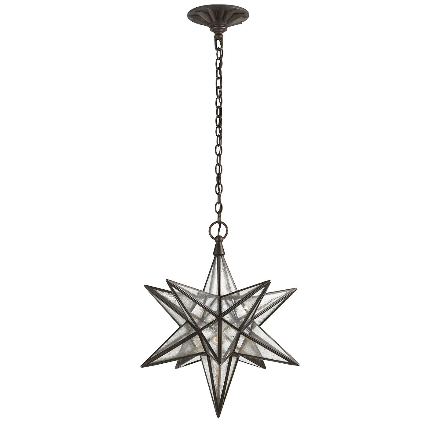 Moravian Medium Star Lantern in Aged Iron - Salisbury & Manus