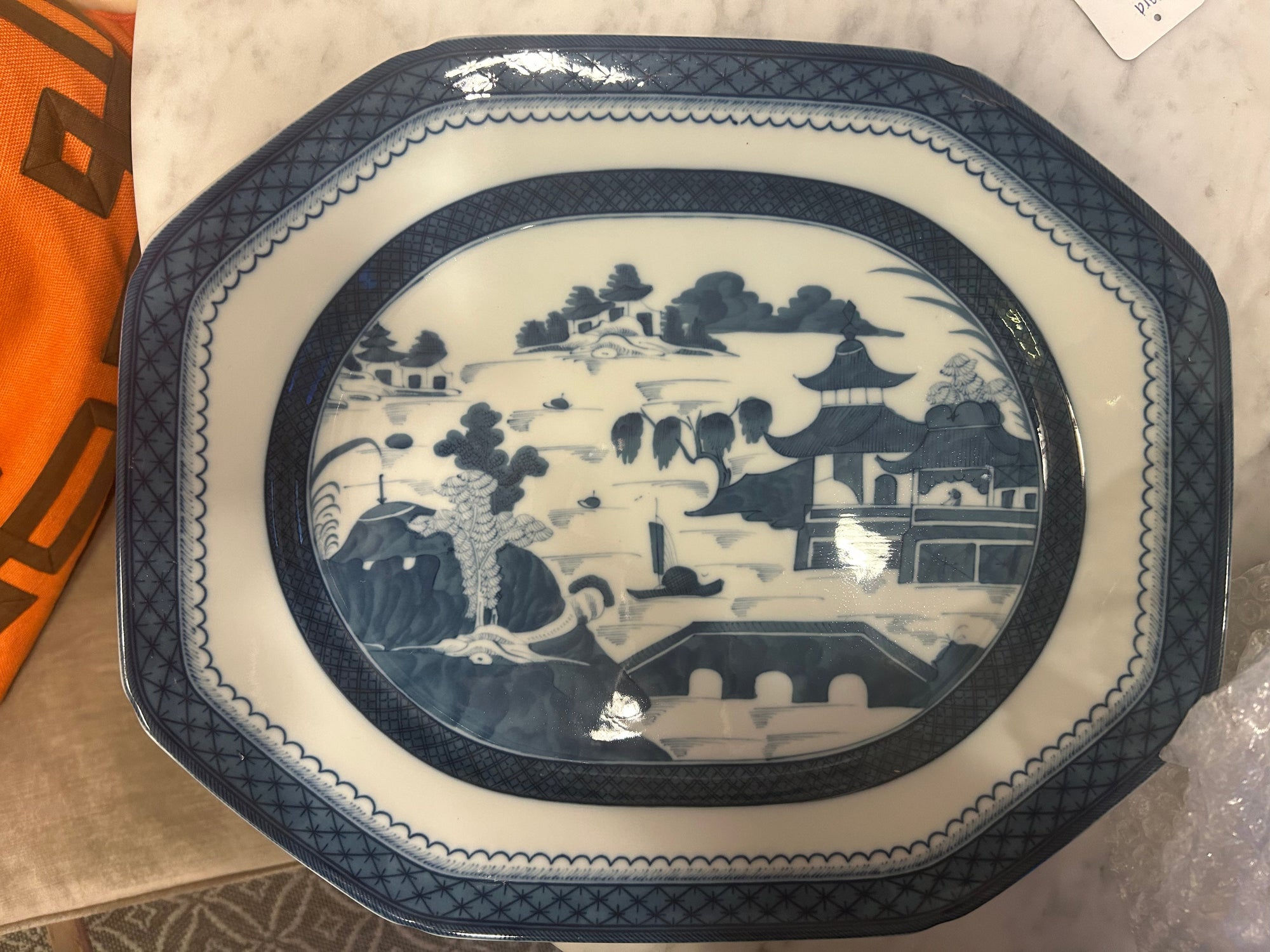 MottahedehBlue Canton Serving Platter 17"