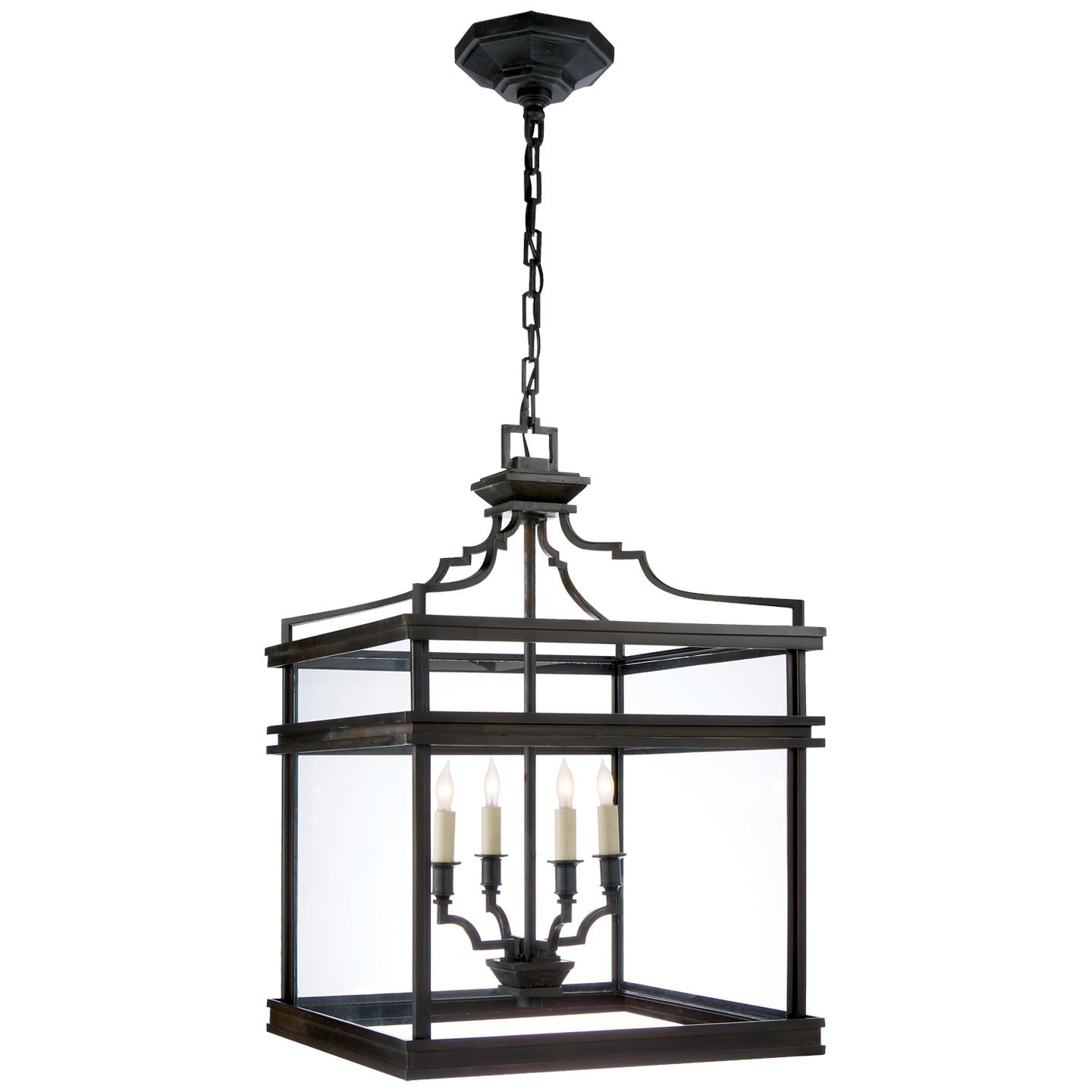 Mykonos Medium Lantern in Aged Iron - Salisbury & Manus
