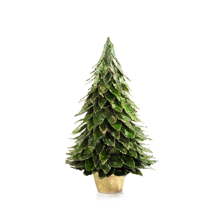 Natural Leaf Tree on Pot - Green - Large