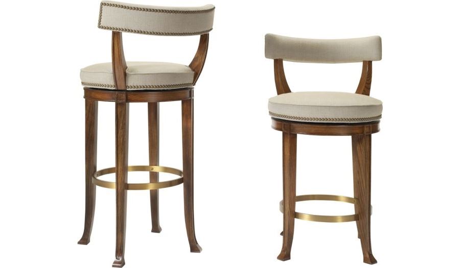 NEWBURY CURVED BACK SWIVEL COUNTER STOOL - Salisbury & Manus