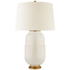 Newcomb Medium Table Lamp in Ivory with Natural Percale Shade - Salisbury & Manus