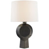 Nicolae Large Table Lamp in Boiling Black with Linen Shade - Salisbury & Manus
