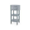 ODETTE 1-DRAWER ROUND SIDE TABLE, WASHED WINTER GRAY