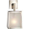 Ojai Small Sconce in Polished Nickel with Frosted Glass - Salisbury & Manus