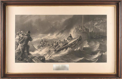 Pair of 19th Century Engravings "The Departure (Launch Of Lifeboat)" and "The Return. (Saved From The Wreck)". - Salisbury & Manus