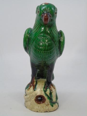 Pair of Chinese Painted Porcelain Parrots. - Salisbury & Manus