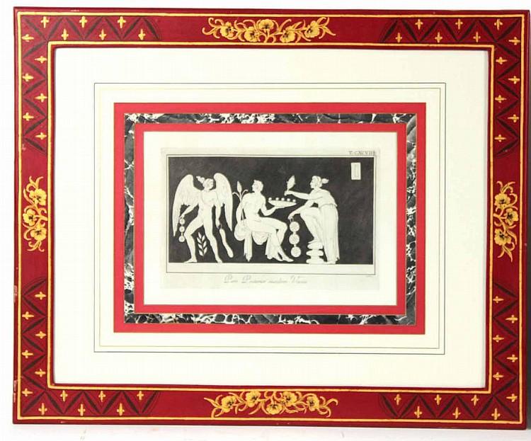 Pair of Classical Etchings Giovanni Battista Passeri in Hand Painted Frames - Salisbury & Manus