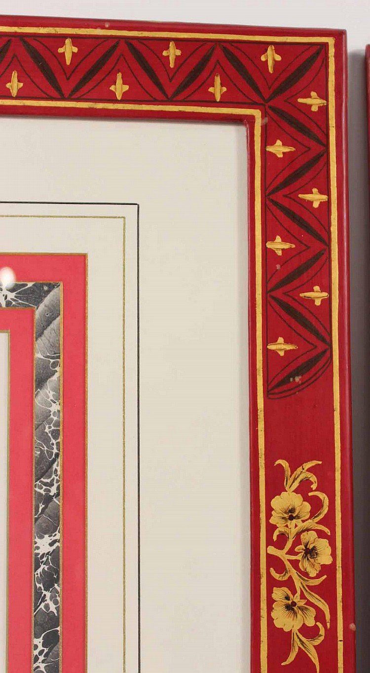 Pair of Classical Etchings Giovanni Battista Passeri in Hand Painted Frames - Salisbury & Manus