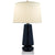 Parisienne Medium Table Lamp in Denim with Natural Percale Shade - Salisbury & Manus