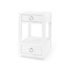 PARKER 2-DRAWER SIDE TABLE, CHIFFON WHITE