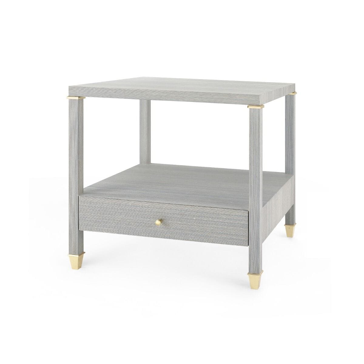 PEDRO 1-DRAWER SIDE TABLE, SLATE BLUE SHIMMER