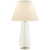 Penelope Table Lamp in White with Natural Percale Shade - Salisbury & Manus