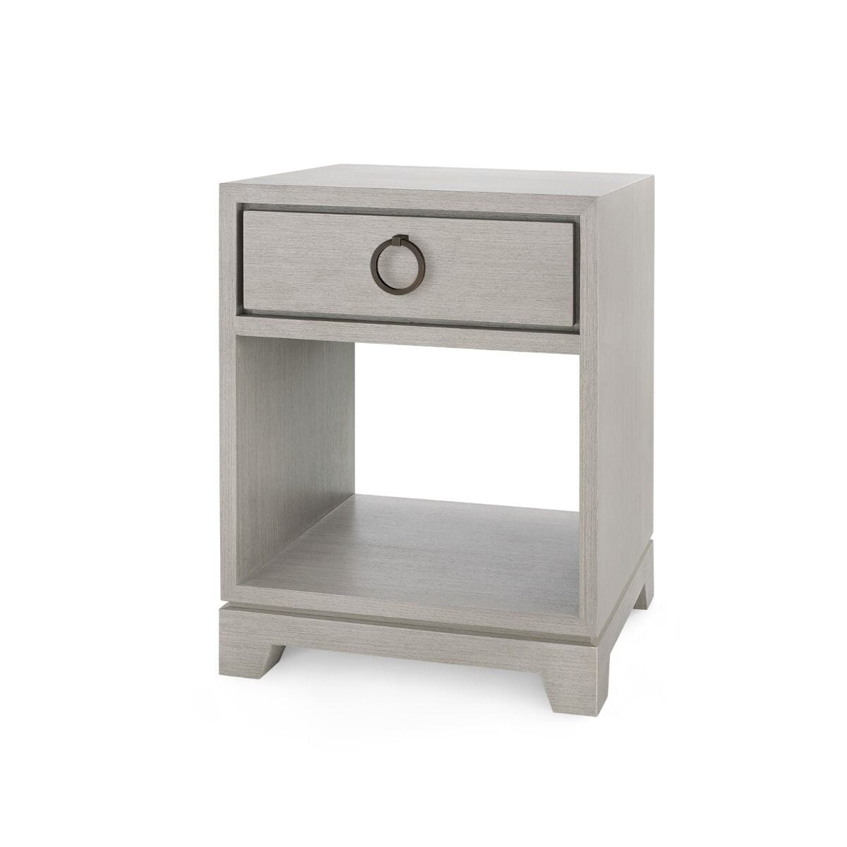 PEPPERDINE 1-DRAWER SIDE TABLE, TAUPE GRAY