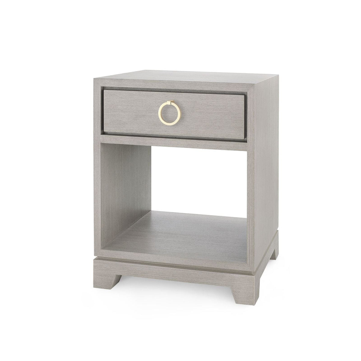PEPPERDINE 1-DRAWER SIDE TABLE, TAUPE GRAY