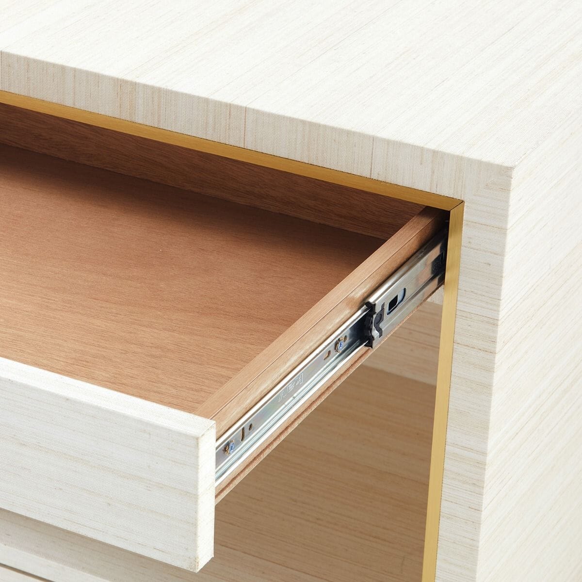 PETER 2-DRAWER SIDE TABLE, LIGHT NATURAL SHIMMER