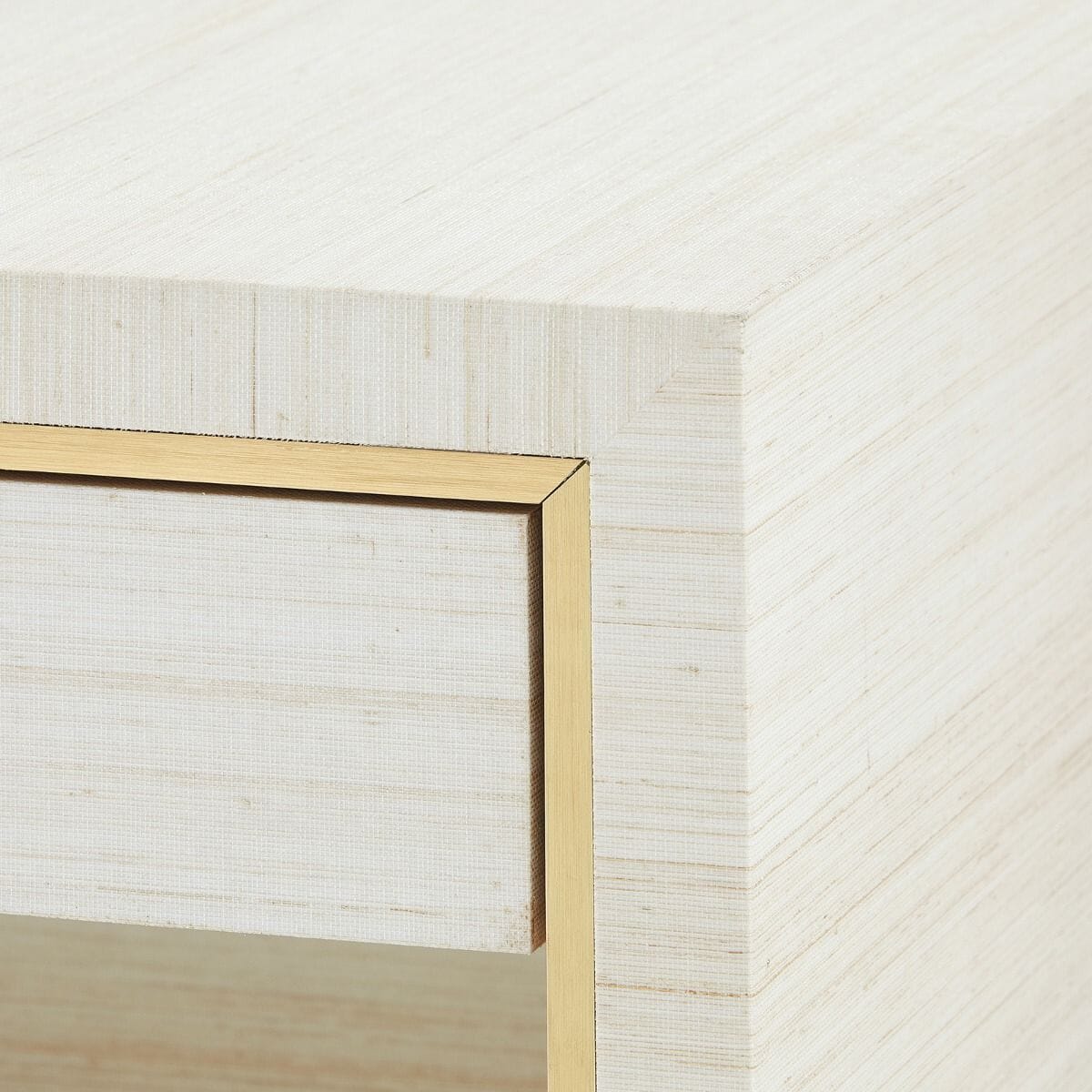 PETER 2-DRAWER SIDE TABLE, LIGHT NATURAL SHIMMER