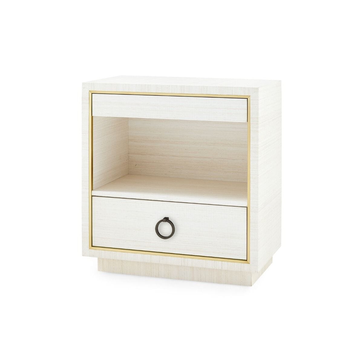 PETER 2-DRAWER SIDE TABLE, LIGHT NATURAL SHIMMER