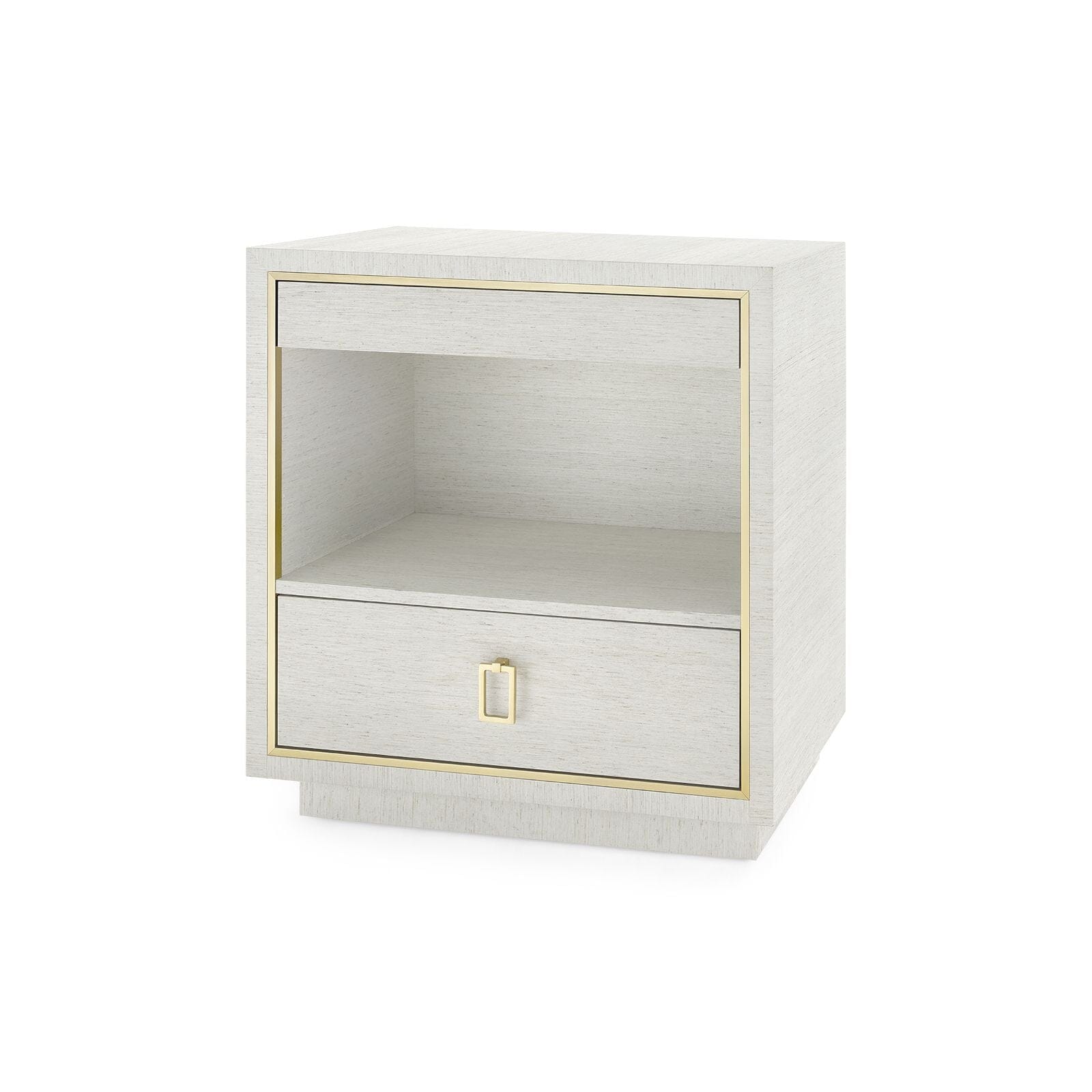 PETER 2-DRAWER SIDE TABLE, SILVER SHIMMER