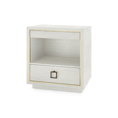 PETER 2-DRAWER SIDE TABLE, SILVER SHIMMER