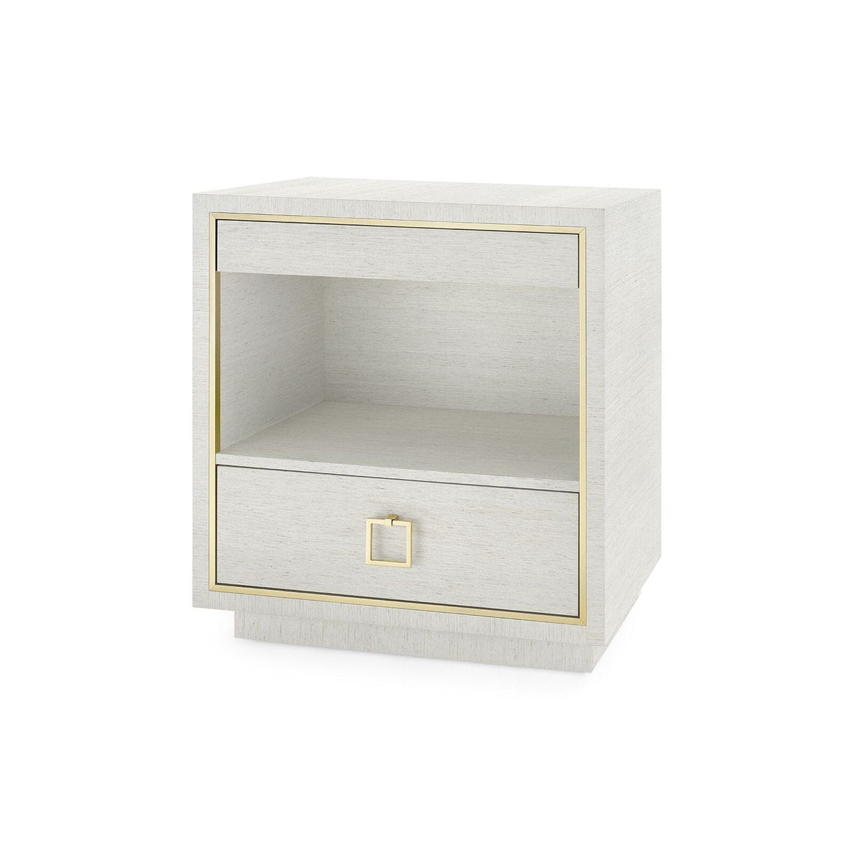 PETER 2-DRAWER SIDE TABLE, SILVER SHIMMER