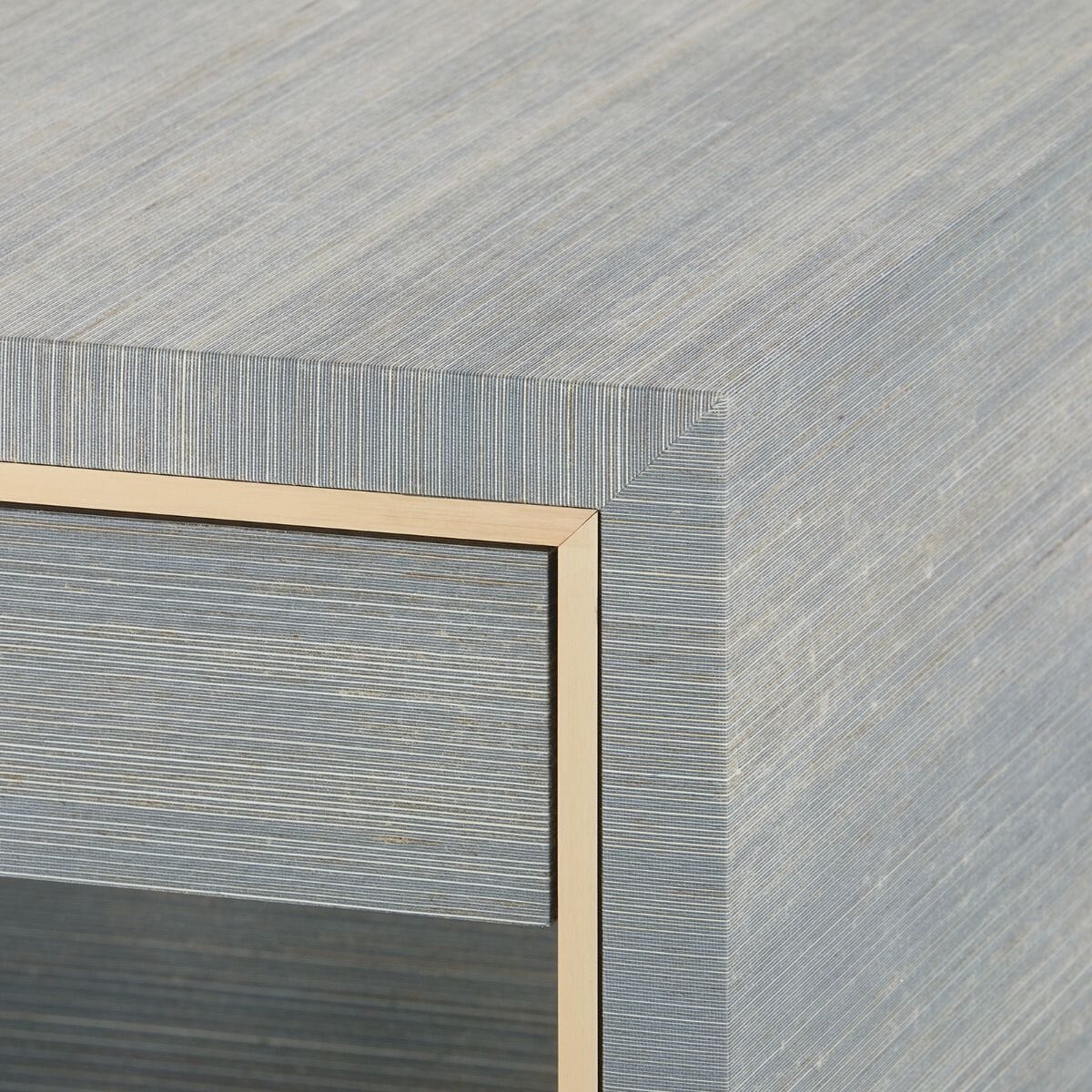 PETER 2-DRAWER SIDE TABLE, SLATE BLUE SHIMMER