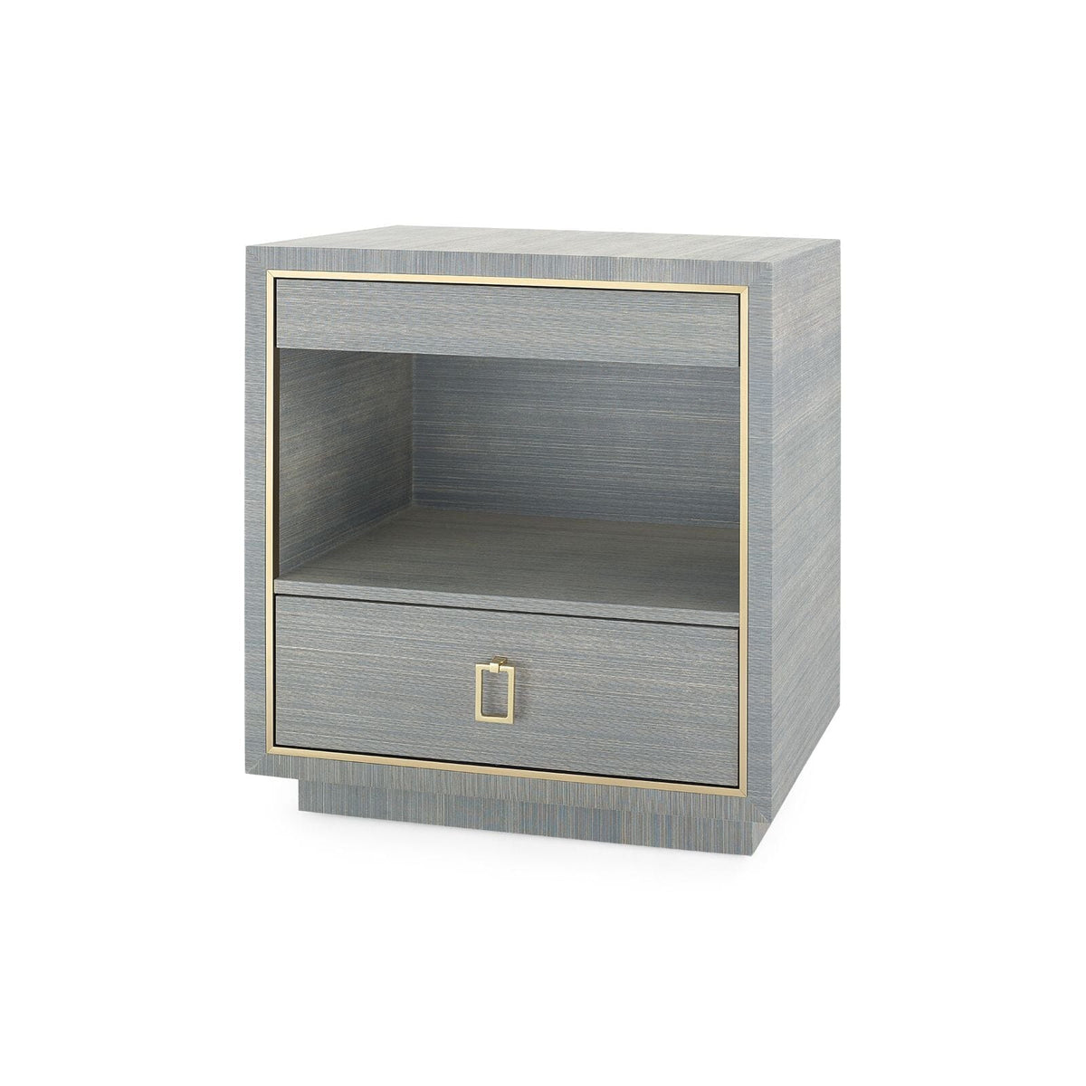 PETER 2-DRAWER SIDE TABLE, SLATE BLUE SHIMMER