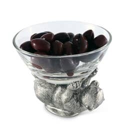 Pewter Bear Sauce Bowl