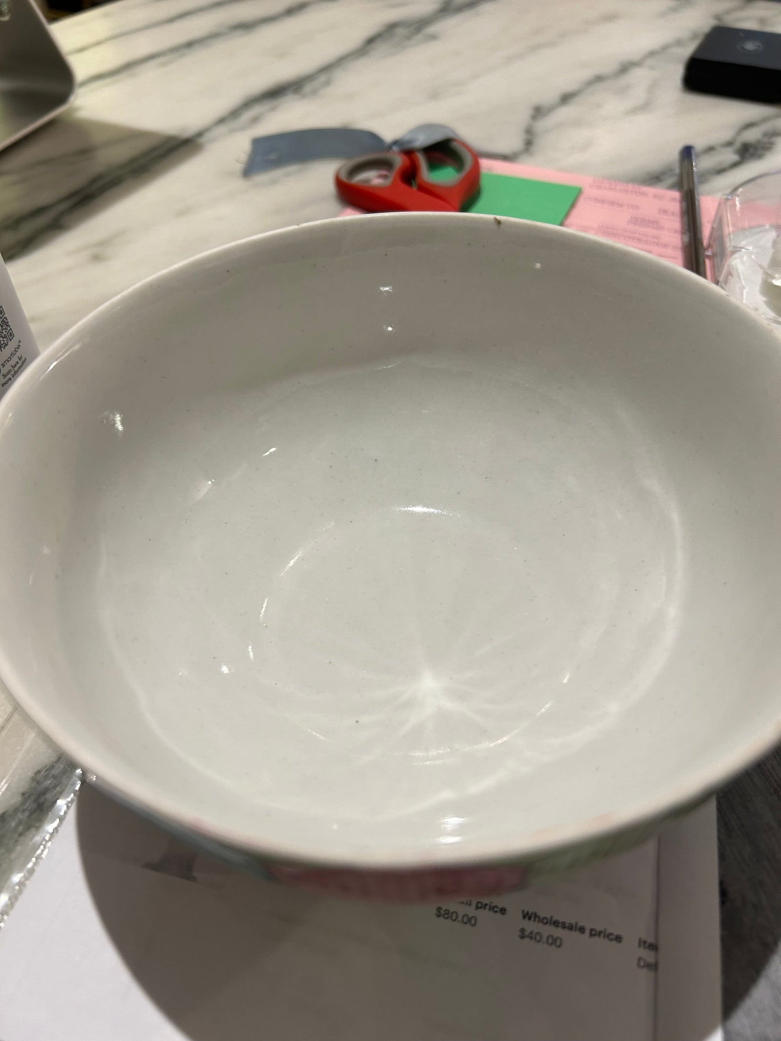 Pink and Green Covered Dish