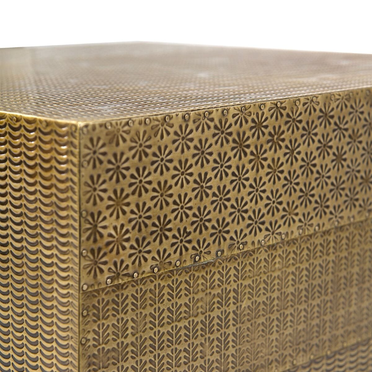 PREMIER SIDE TABLE, ANTIQUE BRASS