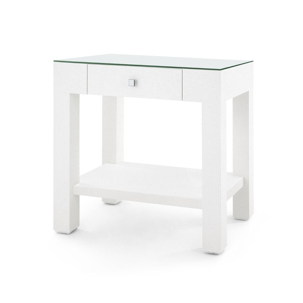 PRENTISS 1-DRAWER SIDE TABLE, WHITE