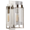 Presidio Caged Small Sconce in Polished Nickel with Clear Glass - Salisbury & Manus