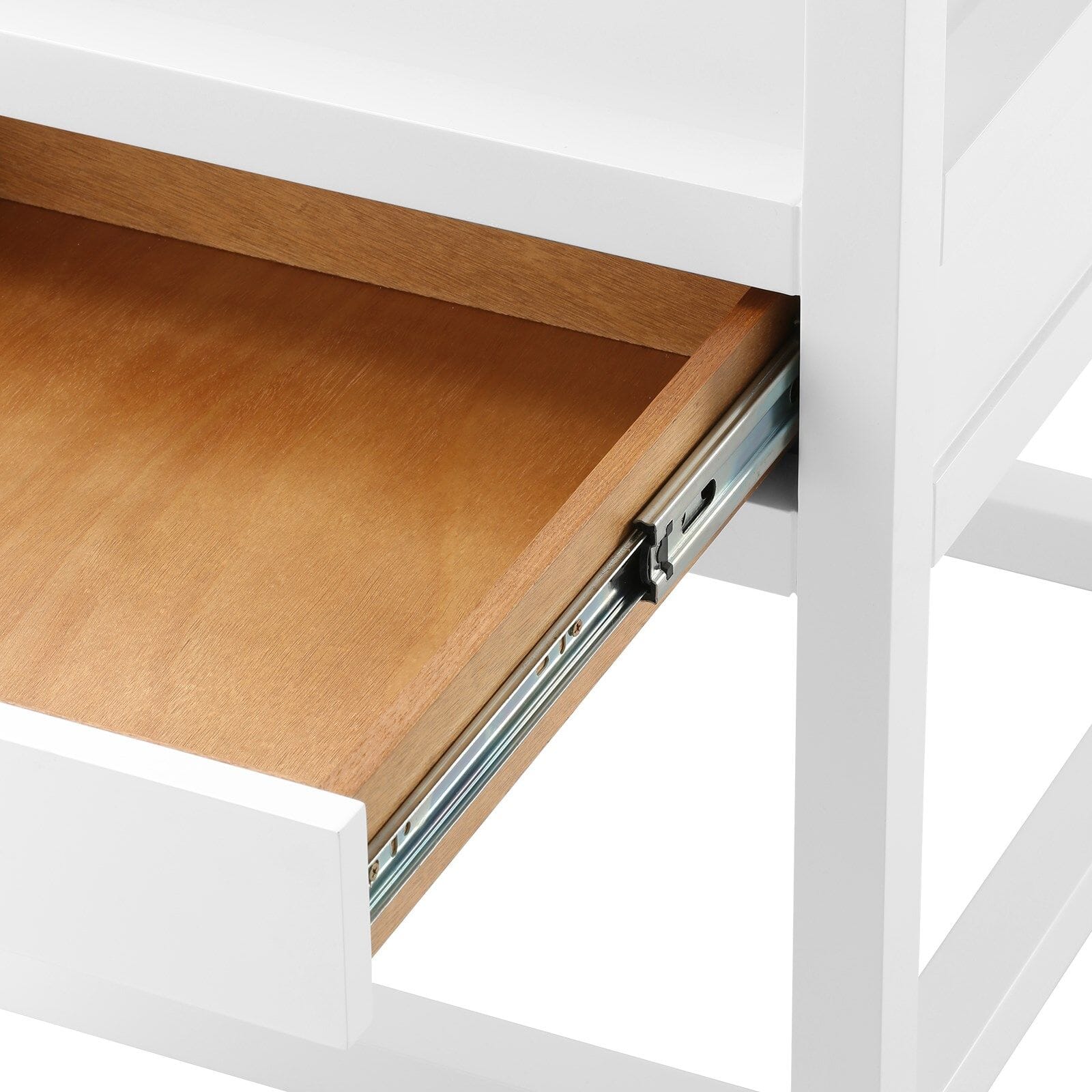 PROVIDENCE 1-DRAWER SIDE TABLE, WHITE PEARL